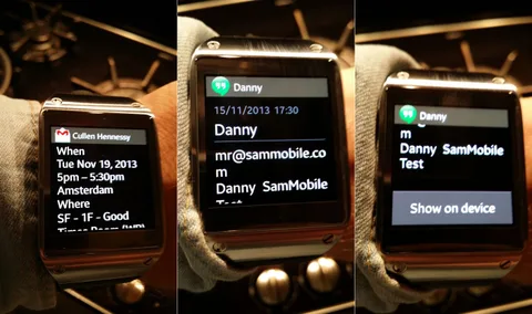 Samsung Galaxy Gear tüm uygulamalar için bildirimlerin tamamını gösterecek