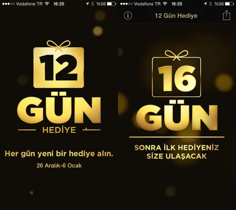 Apple’ın 12 Gün Hediye uygulaması App Store’da
