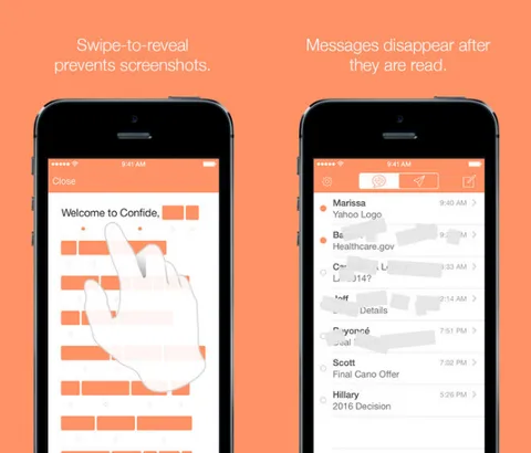 Confide iPhone uygulamasıyla ekran görüntüsü alınamayan mesajlar gönderin