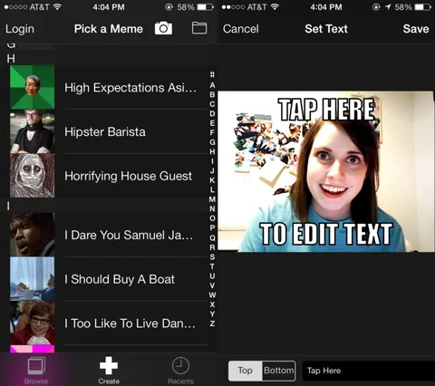 Imgur MemeGen uygulaması iOS cihazında hızlı yazılı resim oluşturmaya izin veriyor