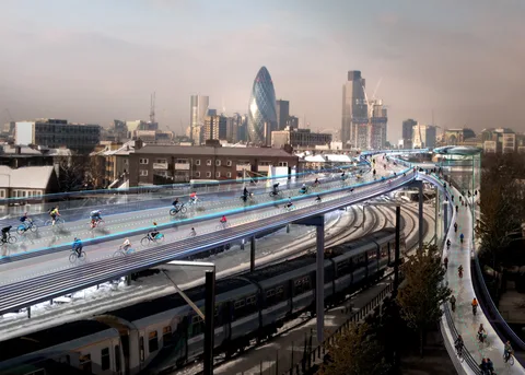 Mimarlardan Londra’nın üstüne 220 kilometrelik bisiklet yolu teklifi