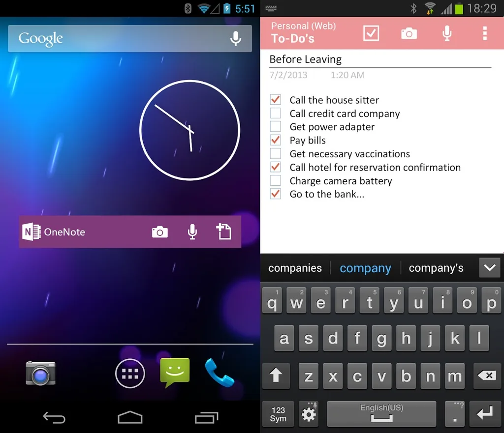 Microsoft OneNote Android uygulamasına yeni bileşen ve çoklu pencere desteği ekledi