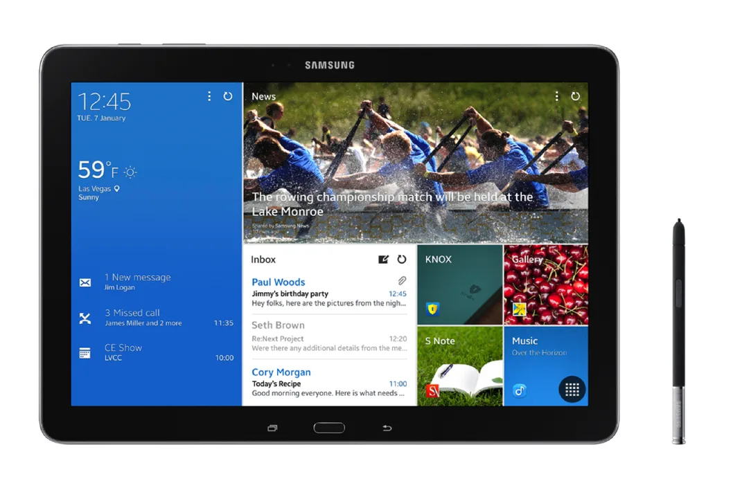Samsung Galaxy NotePRO 12.2 inç ile büyük tablet ekranında kapasitif kalem deneyimi