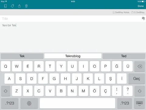 SwiftKey Note iOS Uygulama İncelemesi