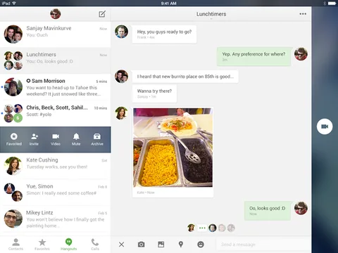 iOS için Google Hangouts uygulaması yenilendi
