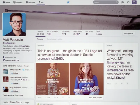 Twitter web sitesi için Pinterest benzeri zaman akışına sahip yeni tasarım test ediliyor