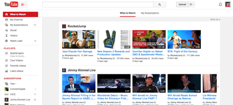 Google YouTube için ortalanmış tasarımı geri getirdi, çalma listelerine odaklandı