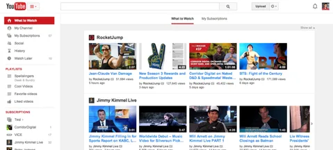 Google YouTube için ortalanmış tasarımı geri getirdi, çalma listelerine odaklandı