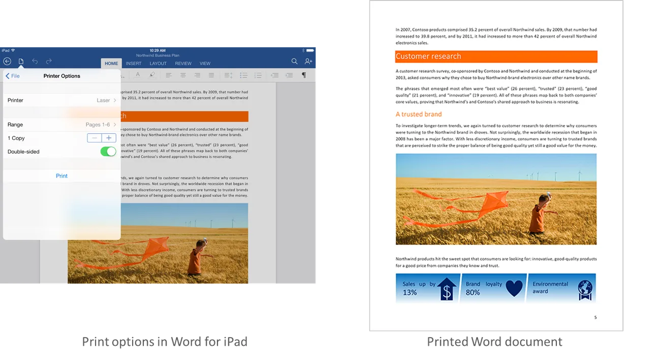 Microsoft Office iPad güncellemesi her uygulamaya yazdırma seçenekleri ekliyor