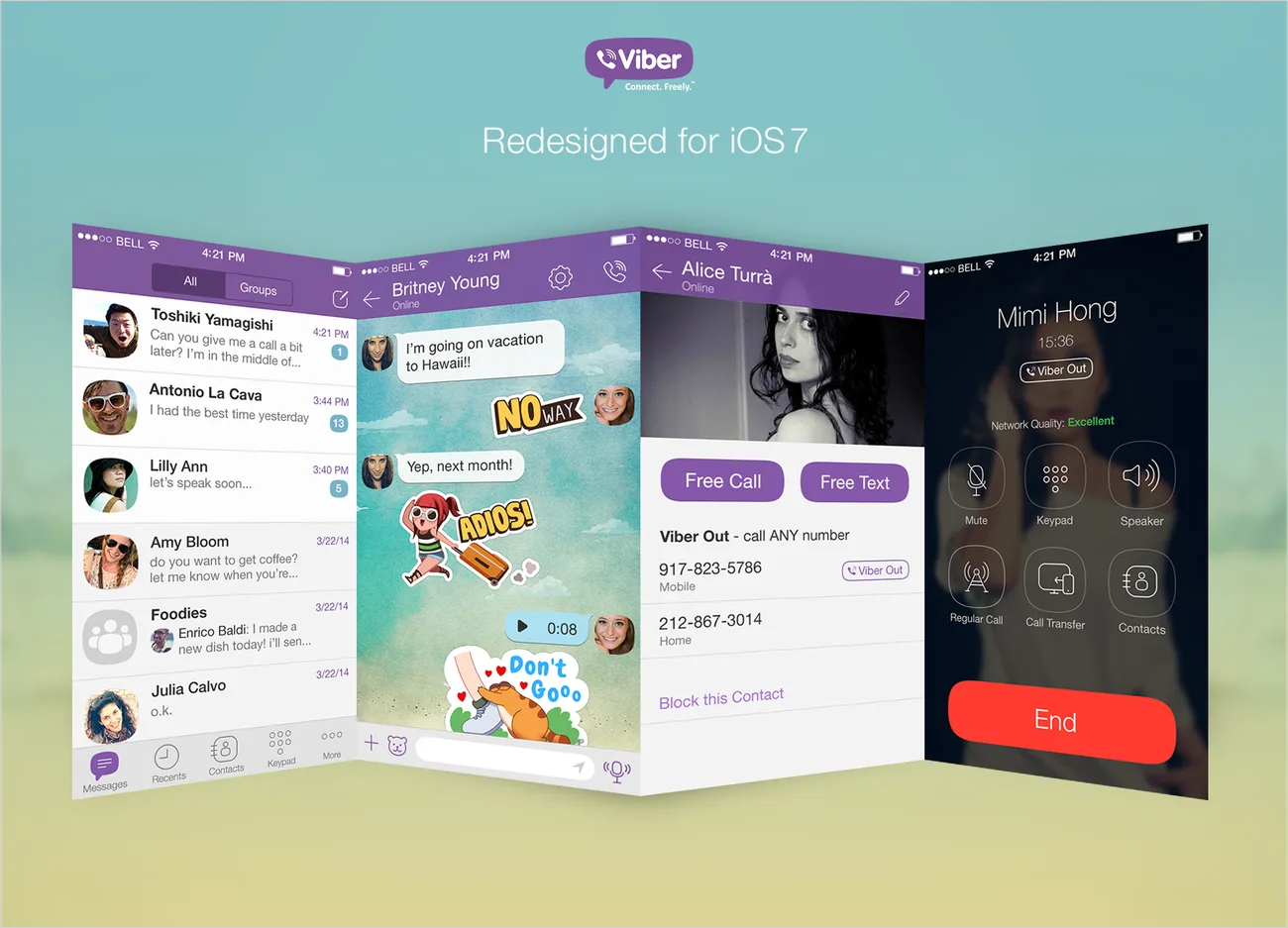 Viber tasarımını iOS 7’ye uygun şekilde yeniledi