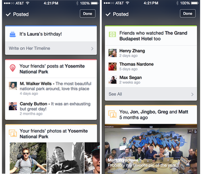 Facebook Foursquare’deki gibi bilgi kartlarını test ediyor