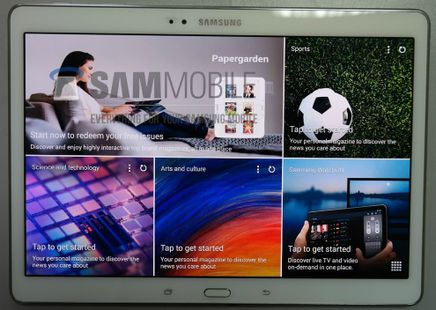 Samsung’un Galaxy S5’e benzeyen Galaxy Tab S tabletine ait yeni fotoğraflar