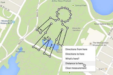 Google Haritalar herhangi iki nokta arasındaki mesafeyi kesin olarak ölçüyor
