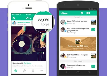 Vine artık döngü sayılarını gösteriyor