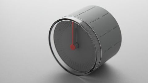 World Clock dünyanın dört bir yanındaki zamanı göstermek için yuvarlanıyor