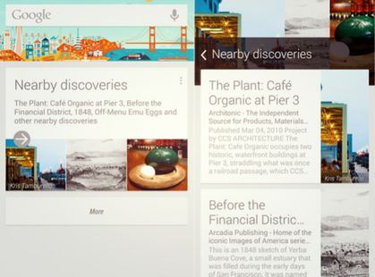 Google Now yakındaki görülecek yerler ve restoranlar için Field Trip’ten veri alıyor