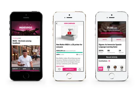 Indiegogo iPhone uygulaması sayesinde mobilde kampanya takibi kolaylaşıyor