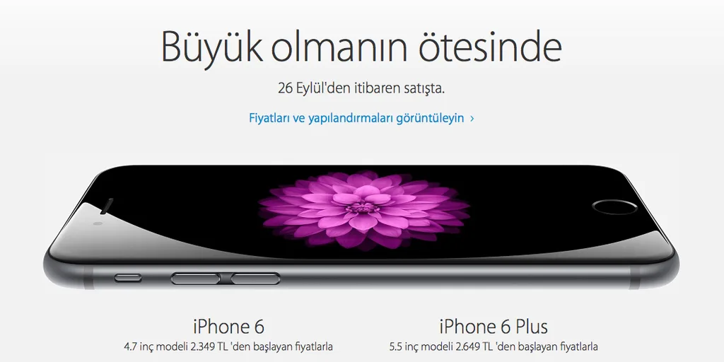 iPhone 6 ve iPhone 6 Plus 26 Eylülden itibaren Türkiye’de