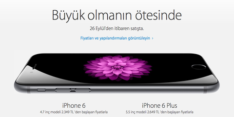 iPhone 6 ve iPhone 6 Plus 26 Eylülden itibaren Türkiye’de