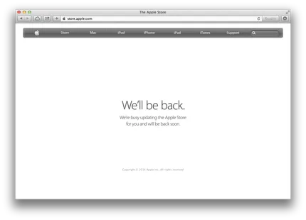 Apple Store iPhone 6 ve iWatch etkinliği öncesinde çevrim dışı oldu