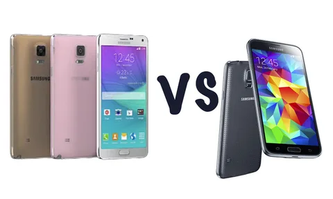 Samsung Galaxy Note 4 ve Samsung Galaxy S5 karşı karşıya
