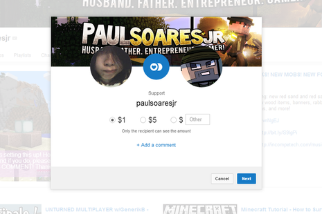 YouTube kullanıcıları Fan Funding ile favori kanallarına para aktarabiliyor