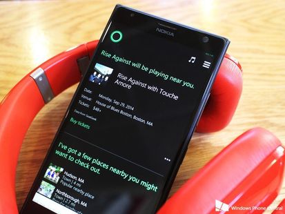 Cortana Windows Phone kullanıcılarını favori müzisyenlerinin yakındaki konserlerinden haberdar edecek