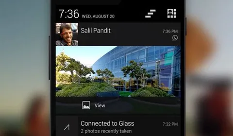 Google Glass artık telefona gelen tüm bildirimleri gösterebilecek
