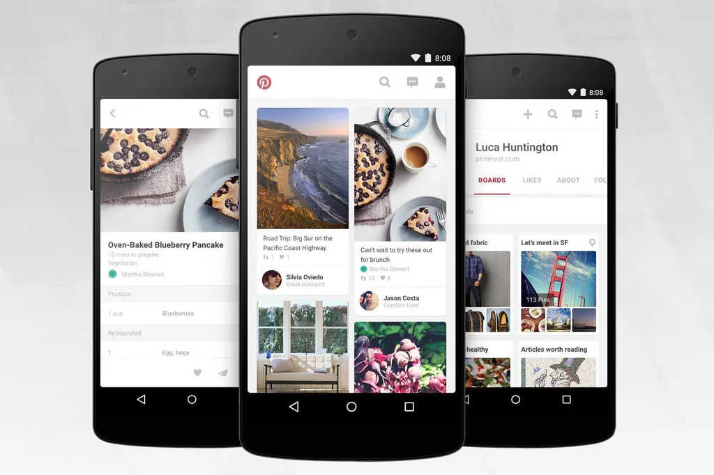 Pinterest Android uygulaması güncellemeyle yeni bir görünüme kavuştu