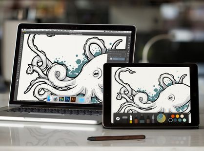 Adobe Illustrator Line ve Photoshop Sketch uygulamalarına Pencil kalem desteği