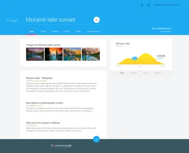 Google.com Android’in Material Design’ı ile muhteşem gözükebilir