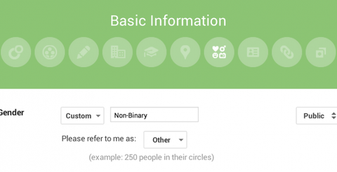 Google+ profillere kişiselleştirilmiş cinsiyet seçeneği ekledi