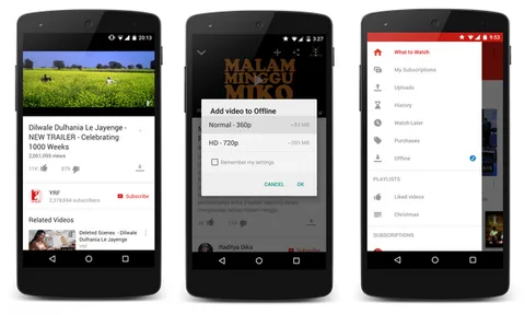 YouTube Android için çevrim dışı oynatma özelliğini üç Asya ülkesinde devreye soktu