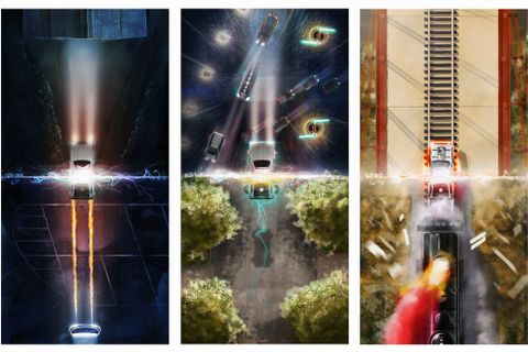 Geleceğe Dönüş posterleri zaman yolculuğunu tek bir karede gösteriyor