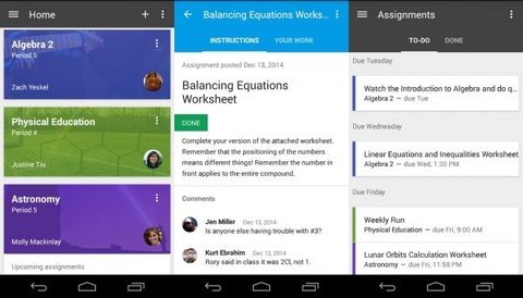 Google Classroom Android ve iOS uygulamaları çıktı