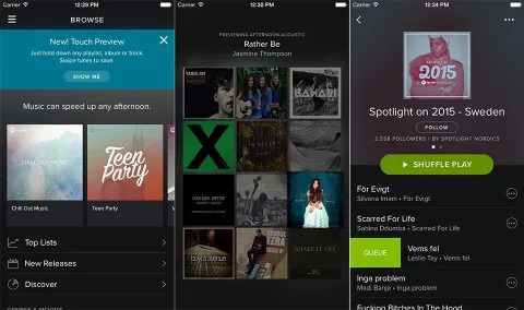 Spotify Touch Preview ile şarkı keşfini kolaylaştırıyor