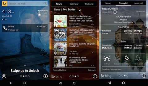 Microsoft Bing’i Android’in kilit ekranına yerleştiriyor