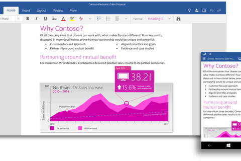 Dokunma dostu Office uygulamaları Windows 10 Teknik Ön İzleme sürümü için yayınlandı