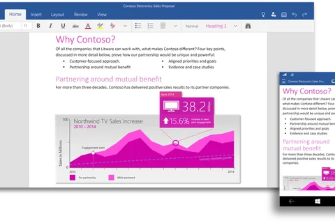 Dokunma dostu Office uygulamaları Windows 10 Teknik Ön İzleme sürümü için yayınlandı