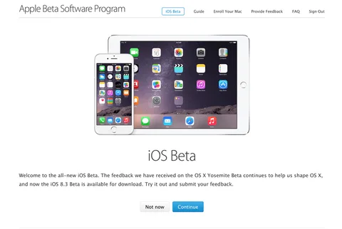 Apple iOS 8.3 için herkese açık beta sürümünü yayınladı