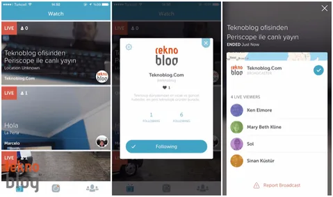 Periscope’ta canlı yayın yapmak için artık bir Twitter hesabına ihtiyaç yok
