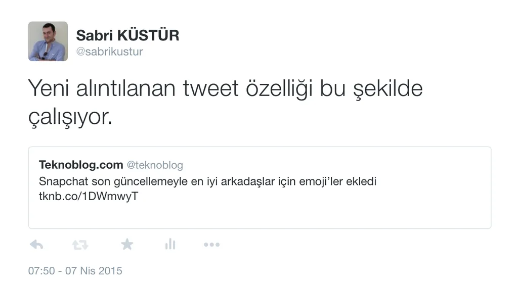 Twitter alıntılanan tweet işlevini yeniledi, iPhone ve web kullanıcılarına sundu