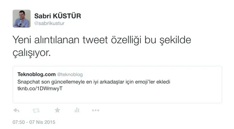 Twitter alıntılanan tweet işlevini yeniledi, iPhone ve web kullanıcılarına sundu