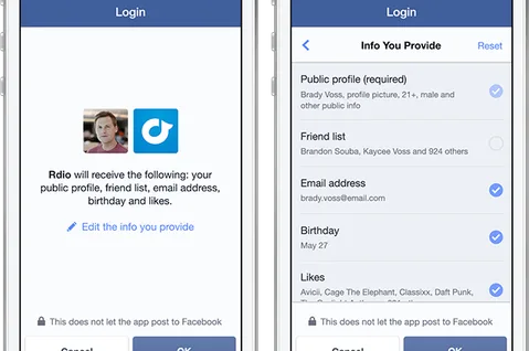 Facebook üçüncü taraf uygulamalarda girişte gizliliği artırıyor