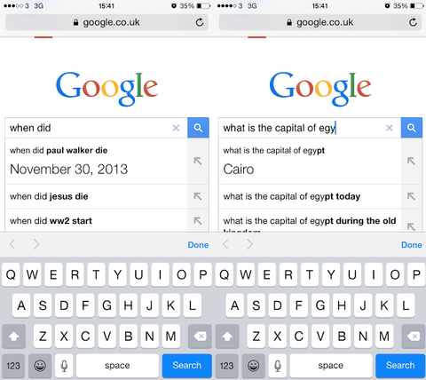 Google mobil cihazlarda sorular tamamlanmadan cevapları verecek