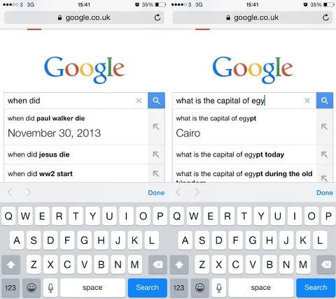 Google mobil cihazlarda sorular tamamlanmadan cevapları verecek