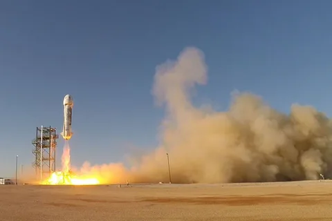 Blue Origin tarafından hazırlanan roketin ilk test uçuşu gerçekleştirildi