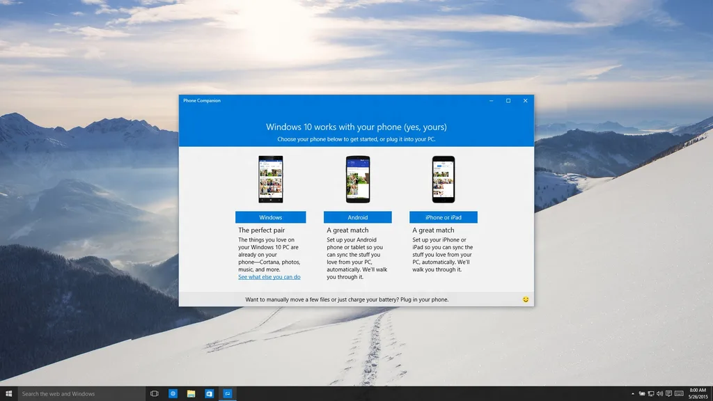 Windows 10 telefon yardımcısı uygulaması PC ile akıllı telefonu bağlayacak