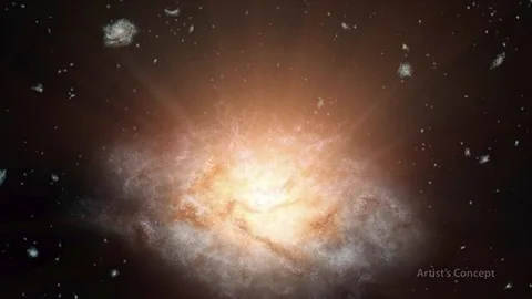 NASA 300 trilyon güneş parlaklığında bir uzak galaksi keşfetti