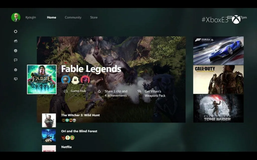 Xbox One kontrol paneli güncellemesi yeni tasarım ve Cortana ile birlikte geliyor